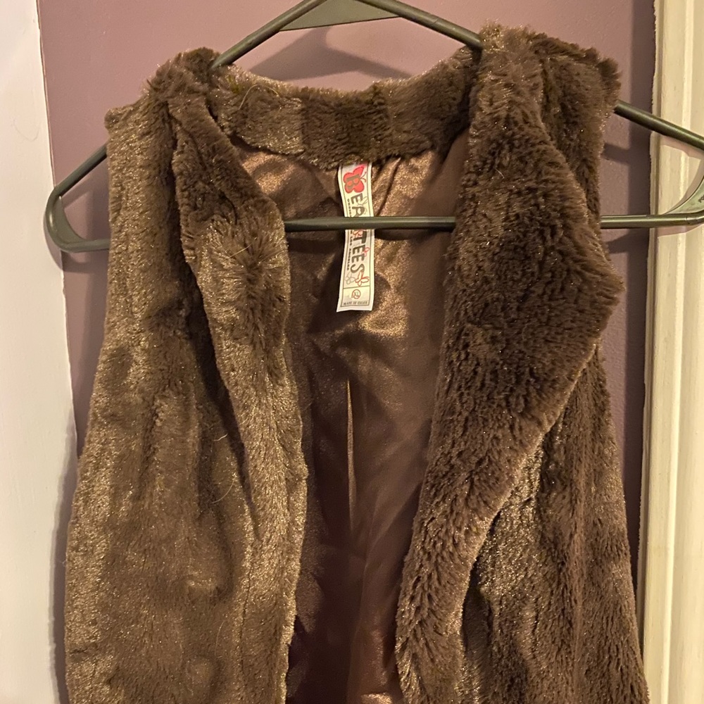 Brown Faux Fur Vest